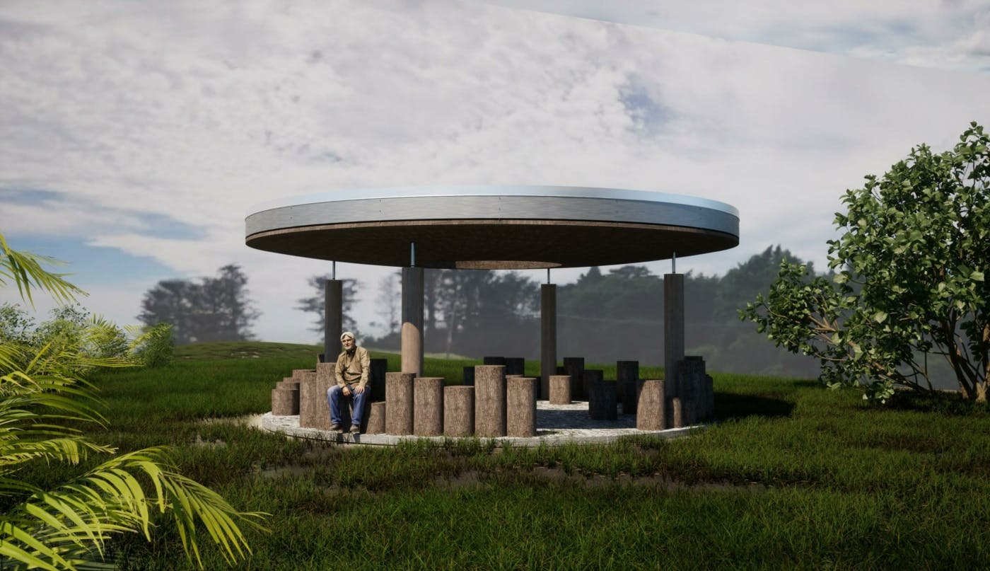 The Saucer Rendered Exterior Perspective